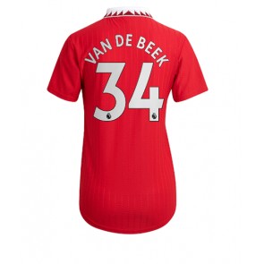 Manchester United Donny van de Beek #34 kläder Kvinnor 2022-23 Hemmatröja Kortärmad